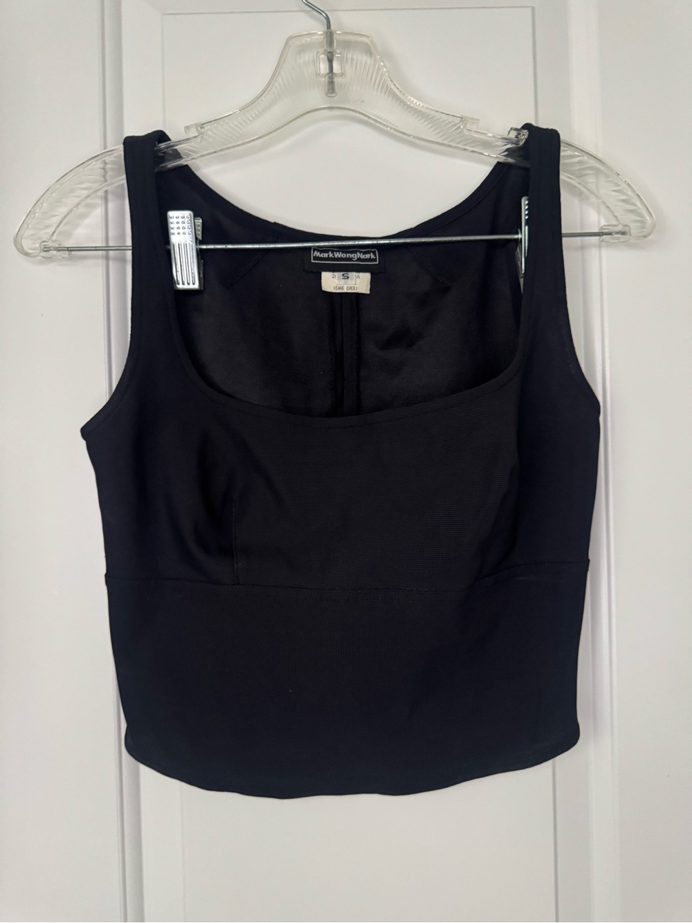 Vintage Mark Wong Nark Square Neck Black Top 90’s